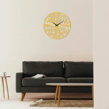 Image of Metal Wall Clock 32 - Gold Gold Decorative Metal Wall Clock