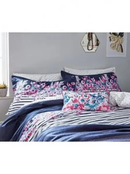 Image of Joules Cottage Garden Border Stripe 100% Cotton Duvet Cover
