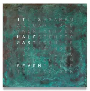 Image of QLOCKTWO Classic Creators Edition Vintage Copper Wall Clock 45cm