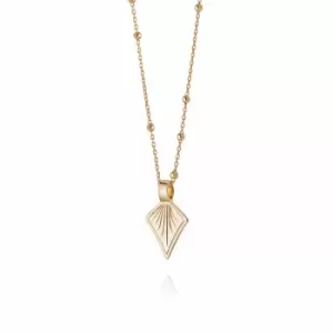 Image of Daisy London 18ct Gold Plate Palm Leaf Bobble Chain Necklace 18ct Gold Plate
