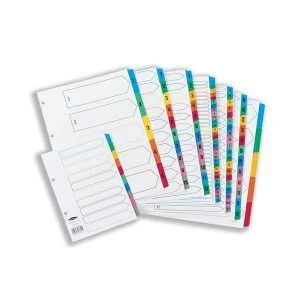 Image of Concord Index 1-5 A4 White with Multi-Colour Tabs 00201/CS2