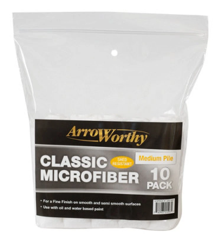 Image of Arroworthy Classic Microfiber Mini Roller Refill - Medium Pile - 4" (10 Pack)