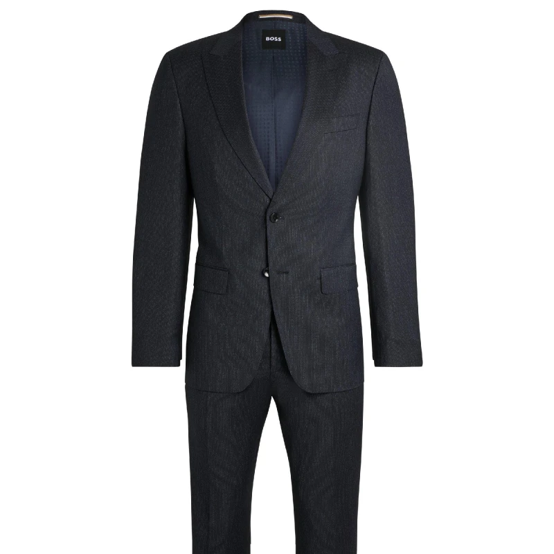 Image of Boss Mens H Huge Peak Suit Dark Blue male 36 (46)