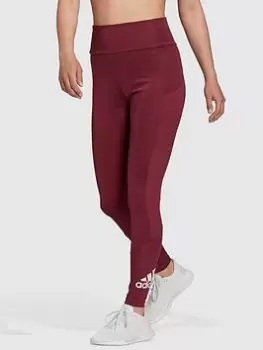 Image of adidas Big Logo Leggings - Dark Red, Dark Red Size M Women