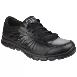 Image of Skechers Occupational Womens/Ladies Eldred Slip Resistant Lace Up Work Shoes (7 UK) (Black)
