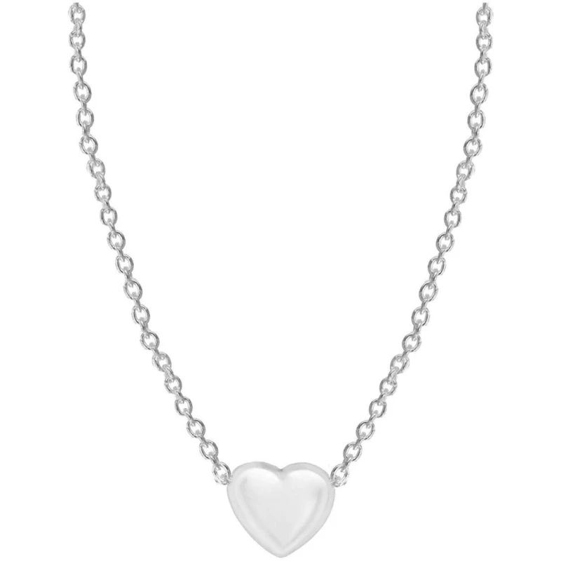 Image of Be You Sterling Silver Heart Necklace Silver female 16-18inch