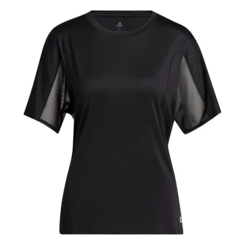 Image of adidas Luxe Training T-Shirt Womens - Black / White