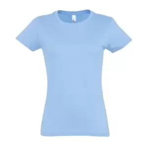 Image of SOLS Womens/Ladies Imperial Heavy Short Sleeve T-Shirt (M) (Sky Blue)
