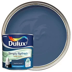 Image of Dulux Simply Refresh One Coat Sapphire Salute Matt Emulsion Paint 2.5L