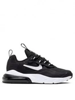 Image of Nike Air Max 270 React Childrens Trainers - Black/White