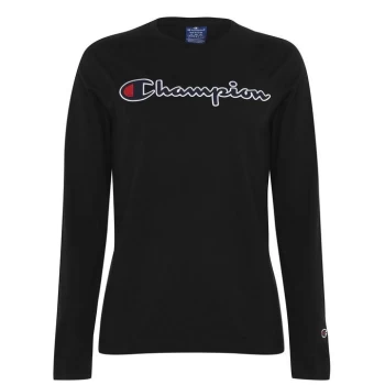 Image of Champion Chest Logo T Shirt - Black