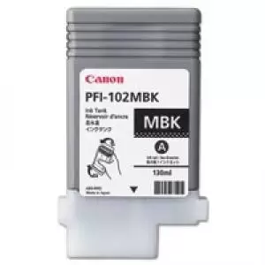 Image of Canon PFI102MBK Matte Black Standard Capacity Ink Cartridge 130ml -