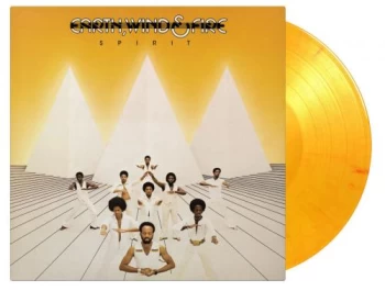 Image of Earth Wind & Fire Spirit - Flaming Orange Marbled Vinyl 2021 UK vinyl LP MOVLP2682