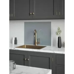 Image of House Beautiful - Pewter Glass Kitchen Splashback 600mm x 750mm - Grey