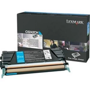Image of Lexmark C5242CH Cyan Laser Toner Ink Cartridge
