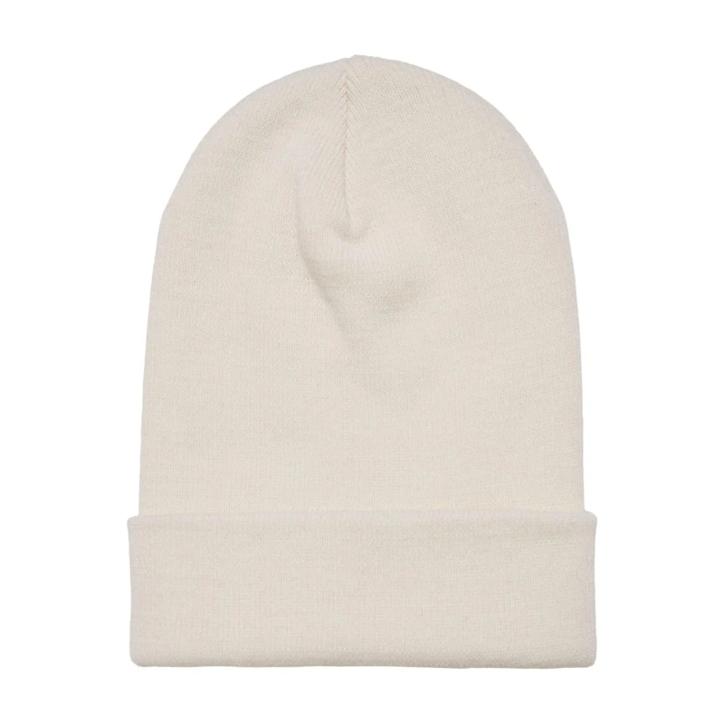 Image of Yupoong Flexfit Heavyweight Long Beanie Winter Hat in Off-White Off-White Unisex One Size