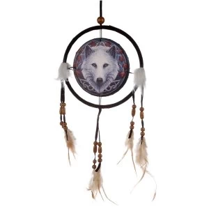 Image of Lisa Parker Guardian of the Fall Wolf Dreamcatcher 16cm