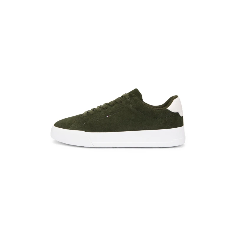 Image of Tommy Hilfiger Mens Core Suede Court Trainers Arctic Spruce male 10 (44)