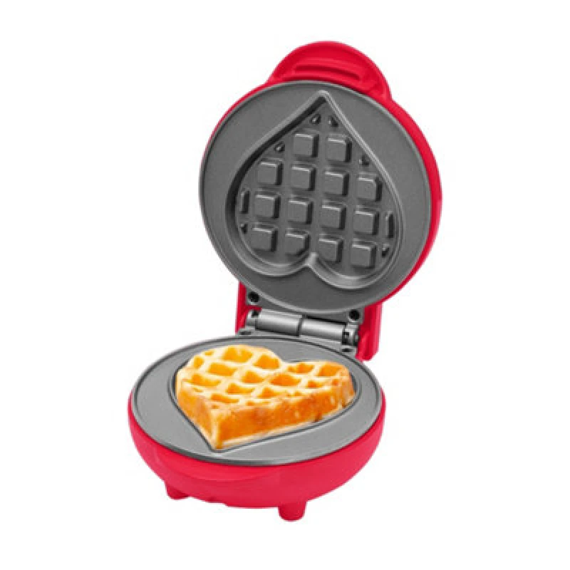 Image of Innoteck Kitchen Pro Heart-Shaped Waffle Maker - Red
