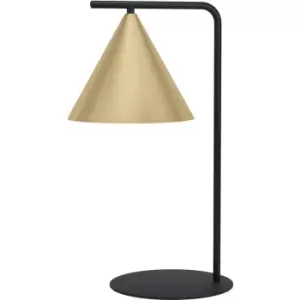 Image of Eglo NARICES Black and Gold Table Lamp - black