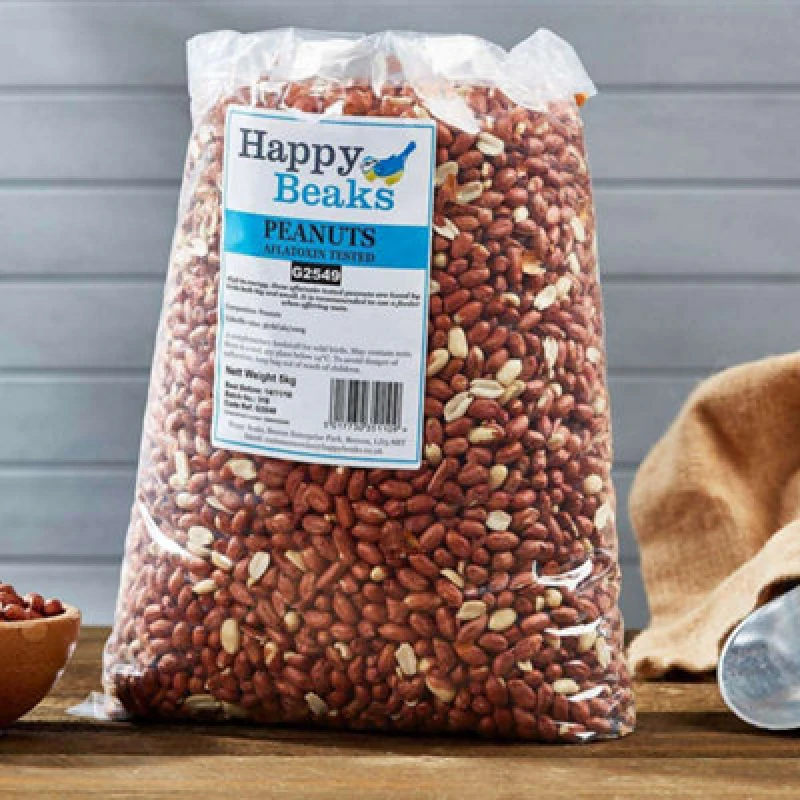 Image of Garden Gear Bird Peanuts Premium Grade Wild Bird Food Aflatoxin Tested By Happy Beaks (25.5Kg)
