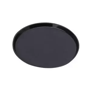 Image of Serving Tray Round Polycarbonate H22 x D355mm Black PT1400 UP20933