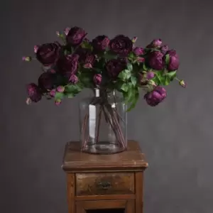 Image of Deep Purple Wedding Peony Rose Spray