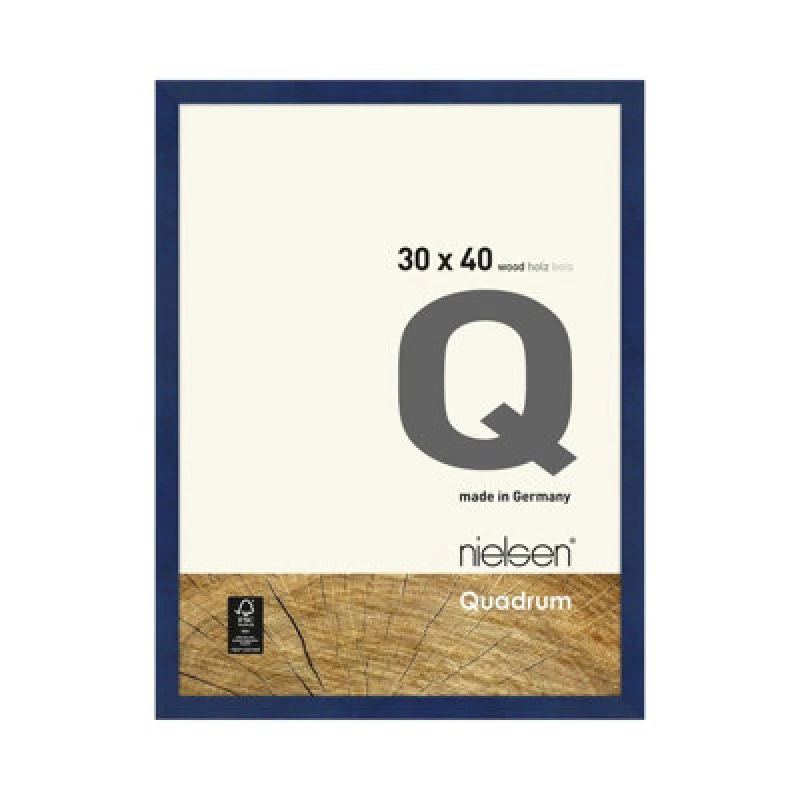 Image of Nielsen Quadrum 30 X 40Cm Blue Wooden Picture Frame
