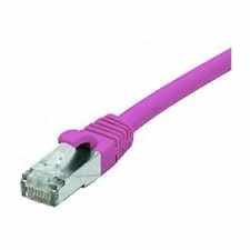 Image of Patch Cord RJ45 CAT.6 F/UTP LSZH Snagless Purple - 0.30 M Full Copper