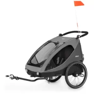 Image of Hauck Dryk Duo Bike Trailer - Grey