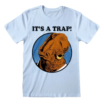 Image of Star Wars - It Is A Trap Unisex Medium T-Shirt - Blue