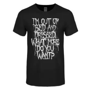 Image of Grindstore Mens IA'm Out Of Bed And Dressed T-Shirt (S) (Black)