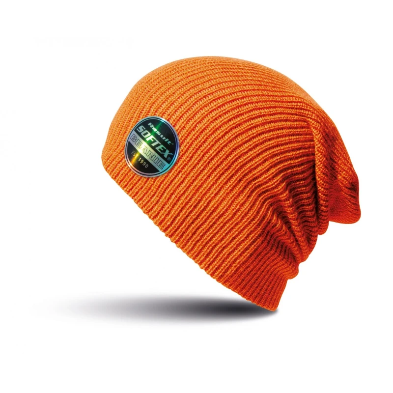 Image of Result Result Men Winter Essentials Core Softex Beanie Hat in Orange Orange One Size Male 5057080699766