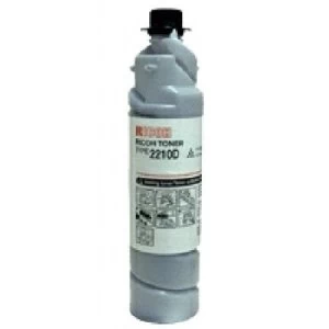 Image of Ricoh Type 2210 Black Laser Toner Ink Cartridge 885053