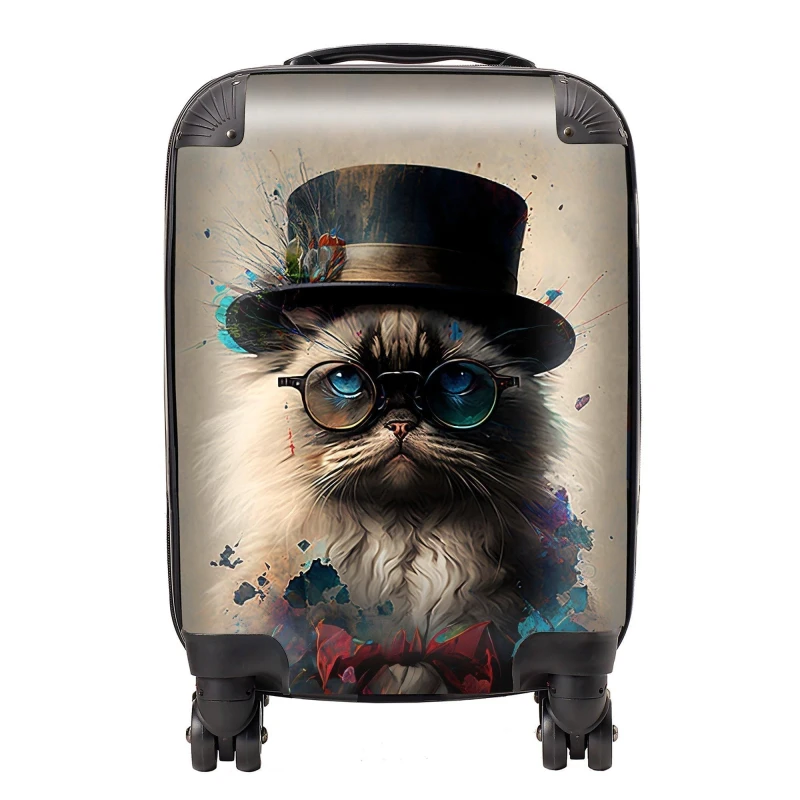 Image of Warren Reed - Designer Ragdoll Cat Splashart Suitcase Size: Large Multicolor Unisex Large