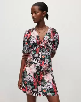 Image of AllSaints Demi Leondra Mini Floral Dress