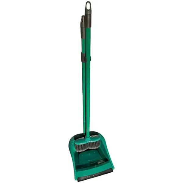 Image of Town & Country Long Handle Plastic Dustpan & Brush
