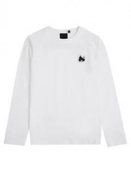 Image of Money Boys Long Sleeve Block Ape T-Shirt - White