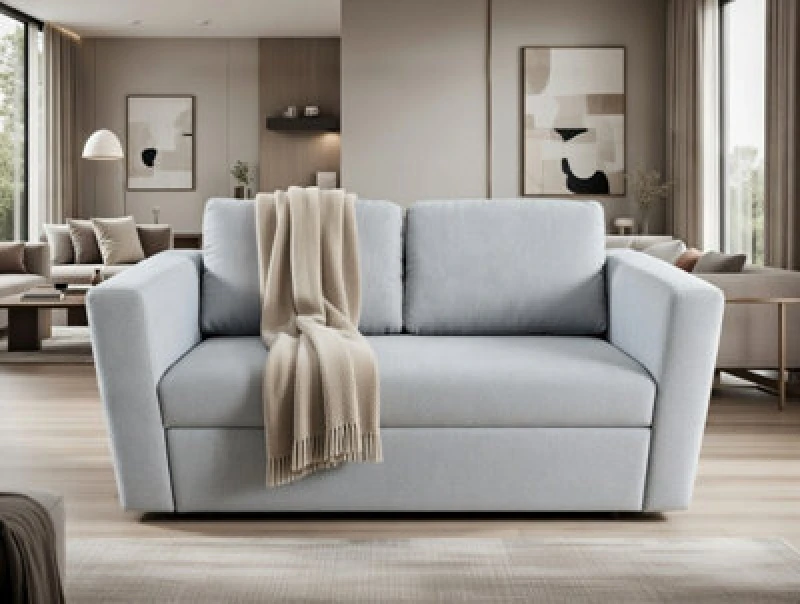 Image of DS Living The Brenta 2 Seater Slide Storage Sofa in Silver Silver Unisex