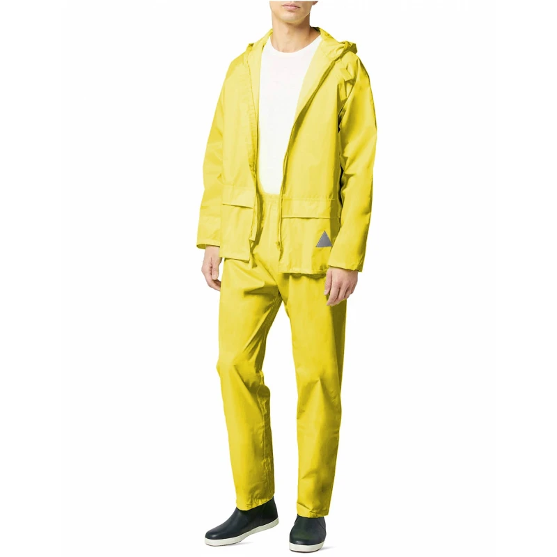 Image of Result Result Men Heavyweight Waterproof Rain Suit (Jacket & Trouser Suit) in Yellow Size: Small Yellow S Male 5054171285327