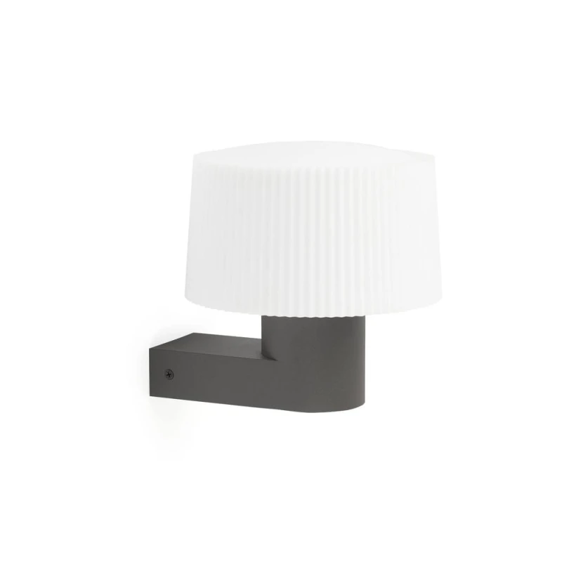 Image of Netlighting Muffin Outdoor Modern Wall Lamp Dark Grey 1x E27 IP44 Dark Grey Unisex