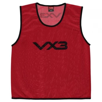 Image of VX-3 Hi Viz Mesh Training Bibs Junior - Flrscnt Red