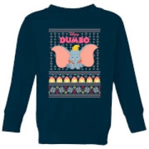 Image of Disney Classic Dumbo Kids Christmas Sweatshirt - Navy - 9-10 Years