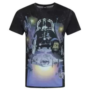 Image of Star Wars Mens Empire Strikes Back Sublimation T-Shirt (XL) (Multicoloured)