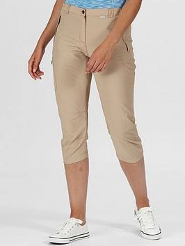 Image of Regatta Brown 'Chaska II' Active Lightweight Walking Capri Shorts - 8