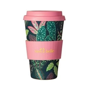 Image of Sass & Belle Variegated Leaves Bamboo Coffee Cup
