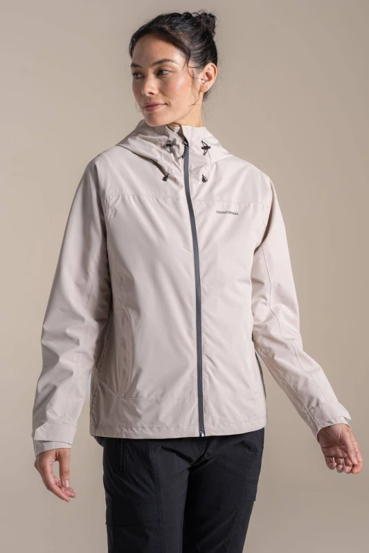 Image of Craghoppers Womens Zohra Waterproof Jacket in Light Stone Size: 10 Light Stone Female 10