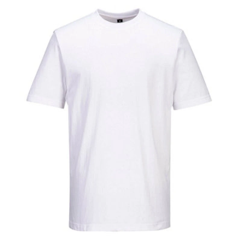 Image of Portwest Cotton MeshAir Chefs T Shirt C195WHRL Colour: White
