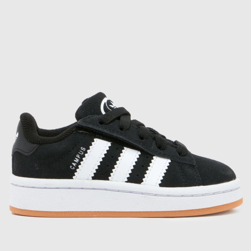 Image of Adidas Kids Campus Infant Trainers Black White, 4infant