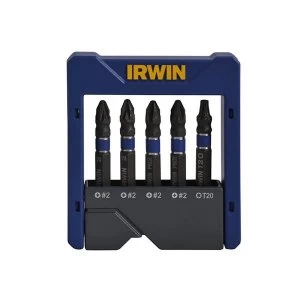 Image of IRWIN IRWIN Impact Screwdriver Pocket Bit Set of 5 Pozi/Phillips/Torx